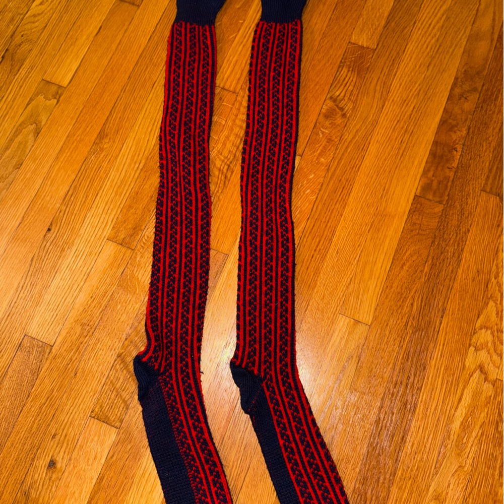 Red and Blue Ski / Knicker Socks
